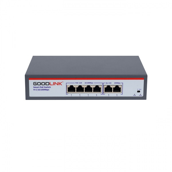 4 Port Poe Switch + 2 Port Uplink Goodlink