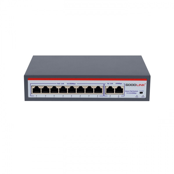 8 Port Poe Switch + 2 Port Uplink Goodlink